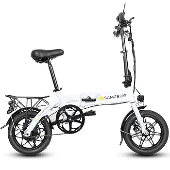 Amazon | SAMEBIKE 電動自転車 折りたたみ式 14インチ 軽量 フル